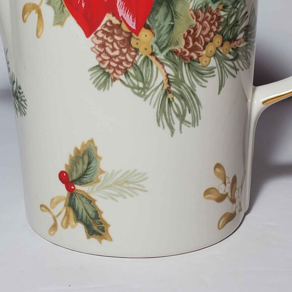 Mikasa Holiday Bloom Coffee Pot Poinsettia Christmas Winter - Picture 3 of 10